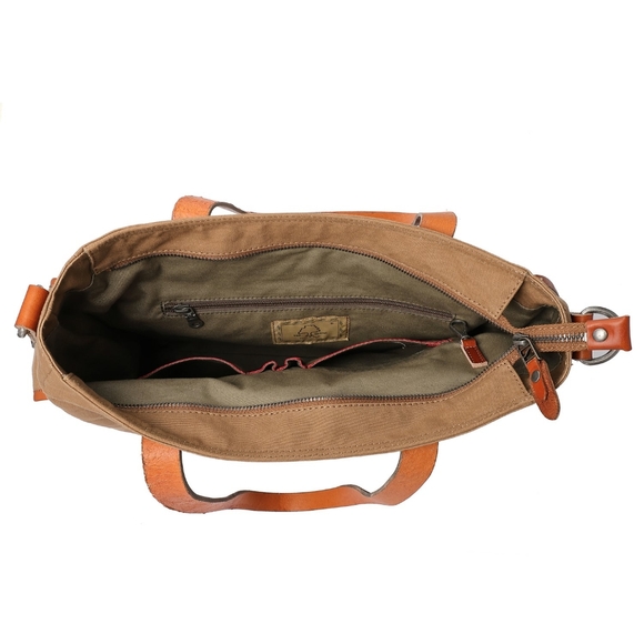 SOLD TSD Brand Super Horse Leather Convertible Tote - Picture 9 of 11